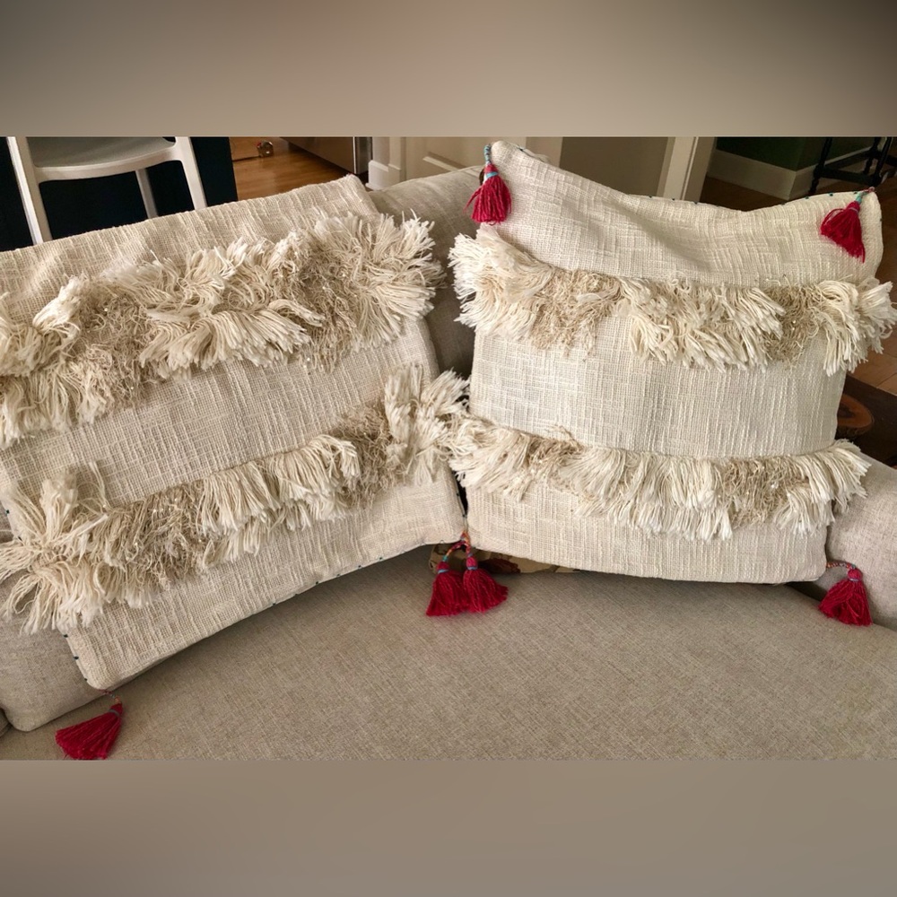Anthropologie boho 20x20 pillow covers